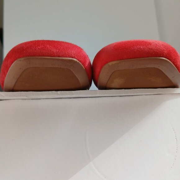 Naturalizer 'Cody' Red Suede Square Toe Ballet Flats Sz 6.5W - Picture 7 of 9